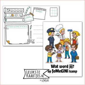 Kaart Op Kamp -> JoMeGiNi No: 146 /12-7 (Wat word jij? op JoMeGiNi kamp - Groep met beroepen)