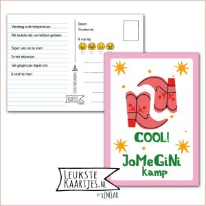 Kaart Op Kamp -> JoMeGiNi No: 154 /13-7 (COOL! JoMeGiNi kamp - Roze boots cowboy laarzen)