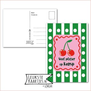 Kaart Op Kamp -> Thuisblijvers No: 70 /6 (Veel plezier op kamp – Kersen)