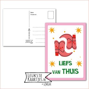 Kaart Op Kamp -> Thuisblijvers No: 73 /6 (Liefs van thuis β Roze boots cowboy laarzen)