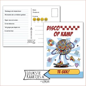 Kaart Op Kamp -> Kaarten Mee - No: 78 /7 (Disco op kamp Te gek! – Discobal op skateboard)