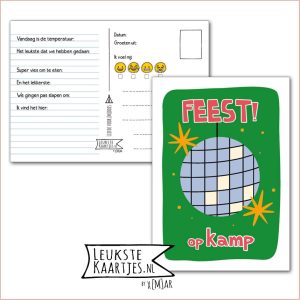 Kaart Op Kamp -> Kaarten Mee - No: 69 /7 (FEEST! op kamp – Discobal groen)