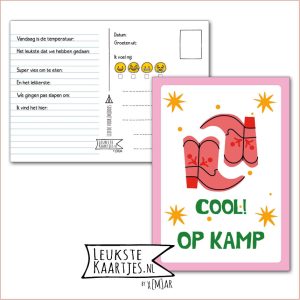 Kaart Op Kamp -> Kaarten Mee - No: 71 /7 (COOL! Op kamp – Roze boots cowboy laarzen)