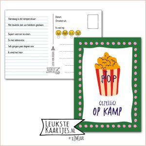 Kaart Op Kamp -> Kaarten Mee - No: 72 /7 (Gezellig! Op kamp – Top Popcorn)