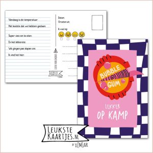 Kaart Op Kamp -> Kaarten Mee - No: 73 /7 (Lekker op kamp – Bubble Gum)
